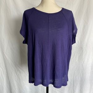 J. Jill Purple Linen Blend Top M